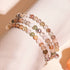Bracelet en perles de quartz châtaigne | Argent | Pierres précieuses de guérison